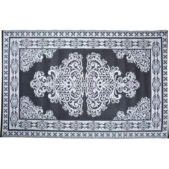 ESSCHERT DESIGN Tuintapijt Perzisch Zwart/wit 180 × 120cm -Esschert Design 1553374142 2 600