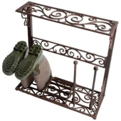 ESSCHERT DESIGN Laarzenrek 4 Laarzen + Rooster