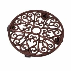 ESSCHERT DESIGN Planttrolley Gietijzer Rond Ø 33 Cm