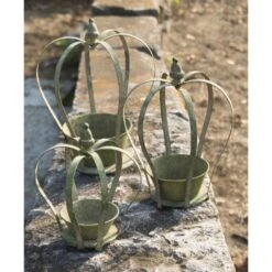 ESSCHERT DESIGN Pothouders Kroon - Aged Metal - Set Van 3 Stuks -Esschert Design sierpotten kroon aged metal 1484066483 1 600