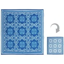 ESSCHERT DESIGN Tuintapijt Tweezijdig Vierkant - Portugees